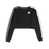 Kappa Ays Band Women's Cropped Crewneck Sweatshirt Black/white In Multi