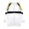 Kappa Banda 10 Banik Women's Track Jacket White/black/yellow In White/black/yellow
