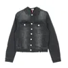 Kappa Banda Boetino Men's Jeans Jacket In Black/beige Lt Sand