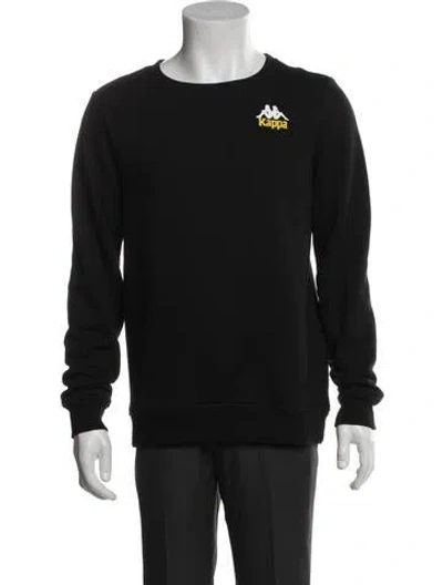 Pre-owned Kappa Crew Neck Long Sleeve Sweatshirt In Black