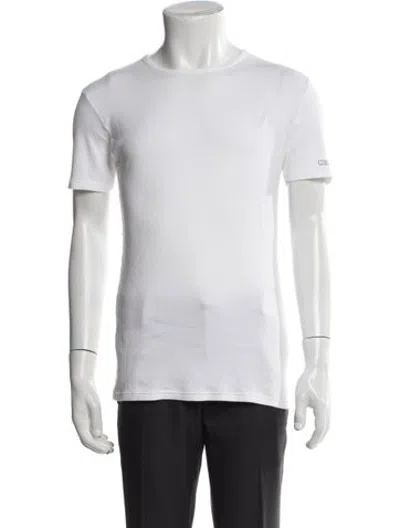 Pre-owned Kappa Crew Neck Short Sleeve T-shirt In White