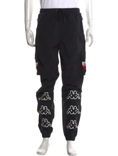 Pre-owned Kappa Graphic Print Cargo Pants In Black