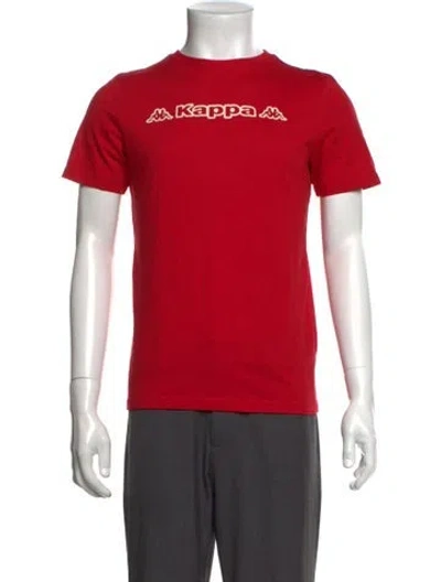 Pre-owned Kappa Graphic Print Crew Neck T-shirt W/ Tags In Red/white