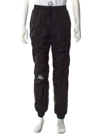 Pre-owned Kappa Graphic Print Joggers In Black