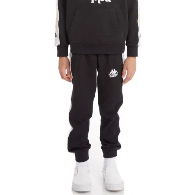 Kappa Kid's 222 Banda Alanz 3 Sweatpant In Black Smoke In Multi