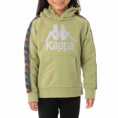 Kappa Kid's 222 Banda Hurtado 3 Hoodie In Green Salvia
