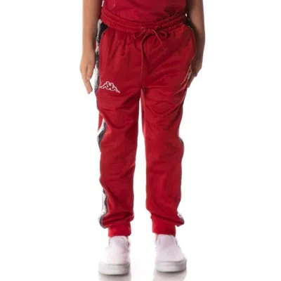 Kappa Kid's Logo Tape Dalic Trackpant In Red