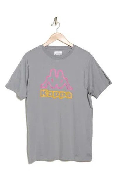 Kappa Logo Ostesso Cotton Graphic T-shirt In Grey