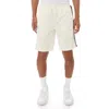 Kappa Logo Tape Asved Shorts In Cream/black-blue/white In White