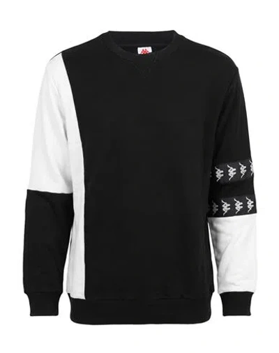 Kappa Man Sweatshirt Black Size L Cotton, Polyester