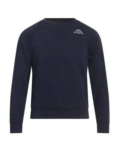 Kappa Man Sweatshirt Navy Size 3xl Cotton, Polyester
