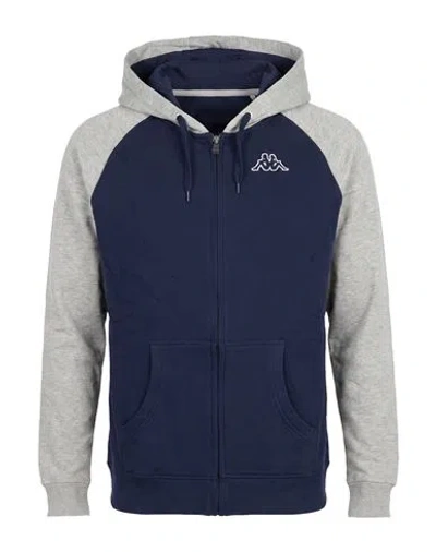 Kappa Man Sweatshirt Navy Size Xs Cotton, Viscose In Multi