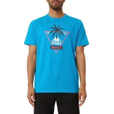 Kappa Men's Authentic Accompong T-shirt In Blue/black/white In Multi