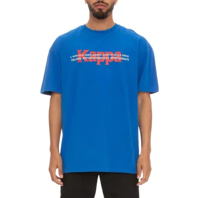 Kappa Men's Authentic Hb Etrus T-shirt In Blue Royal/red In Multi