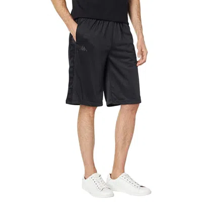 Kappa Men's  222 Banda Treadwellz Shorts Black Elastic Waist Activewear Jzz397