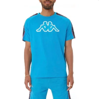 Kappa Men's Logo Tape Avirec 2 T Shirt In Blue/black/white