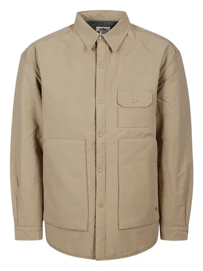 Kappa Padded Shirt Jacket In Brown