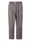 Kappa Pleated-front Trousers In Gray