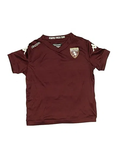 Pre-owned Kappa Kids' Short Sleeve Top Burgundy Tops