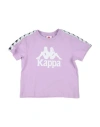 Kappa Toddler Boy T-shirt Lilac Size 6 Cotton, Elastane In Purple