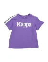 Kappa Toddler Boy T-shirt Purple Size 7 Cotton, Elastane In Purple