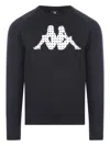 Kappa X 10 Corso Como Logo-embroidered Sweatshirt In Black