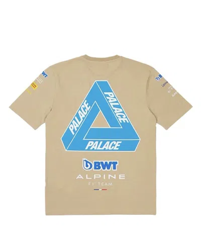 Pre-owned Kappa X Palace Kappa Alpine F1 Racing Tee Shirt Tan Brown