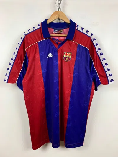 Pre-owned Kappa X Soccer Jersey 1996/97 Vintage Kappa Fc Barcelona Anderson Soccer Jersey In Red/blue