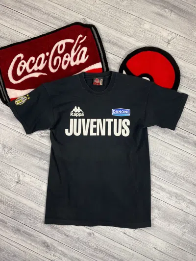 Pre-owned Kappa X Soccer Jersey Kappa Juventus Big Logo Vintage T Shirt In Black