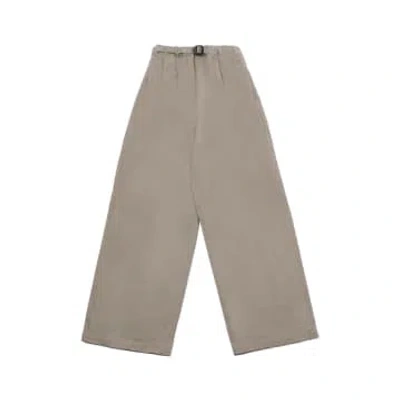 Kappy Beige Two Tuck Wide Fatigue Trousers In Neturals