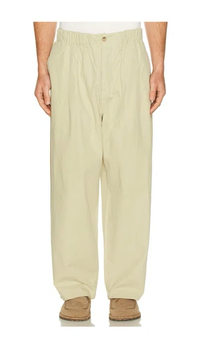 Kappy Design Pintuck Wide Chino Pants In Sand