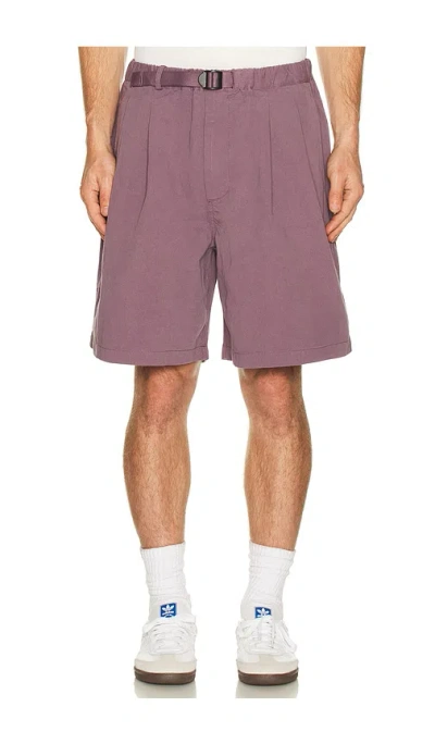 Kappy Design Two Tuck Wide Half Pants In Purple