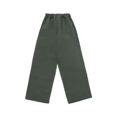 Kappy Khaki One Tuck Wide Fatigue Trousers In Neutrals