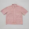 KAPPY PIGMENT HALF SHIRT JACKET IN DUSTY PINK