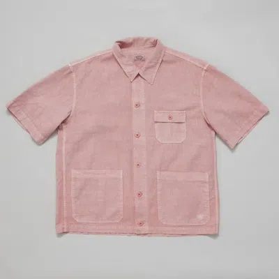 Kappy Pigment Half Shirt Jacket In Dusty Pink