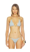 Kapri Beverly Bikini Top In Blue