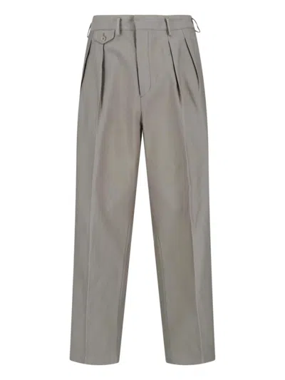 Kaptain Sunshine 100% Cotton Tapered Trousers In Green