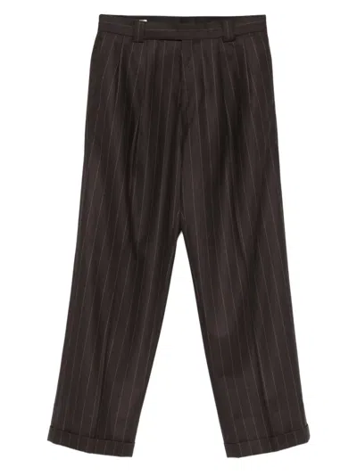 KAPTAIN SUNSHINE 2PLEATS PINSTRIPE-CUFFED TROUSERS