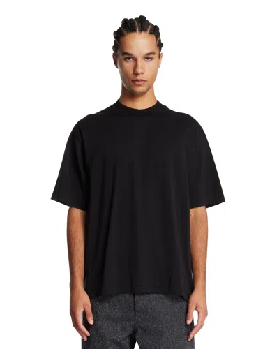 Kaptain Sunshine Black Cotton Crewneck T-shirt