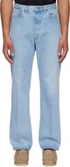 Kaptain Sunshine Blue Skate Shoecut Jeans In Indigo Vintage Wash