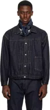 Kaptain Sunshine Blue Tracker 1p Denim Jacket In Indigo One Wash