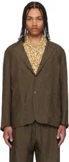 Kaptain Sunshine Brown Take Easy Blazer In Brown