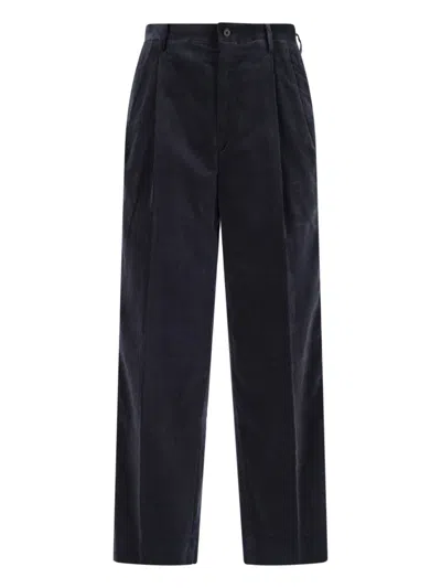 Kaptain Sunshine Corduroy Wide-leg Trousers In Blue