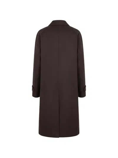 Kaptain Sunshine Crinkled-finish Single-breasted Coat In Brown