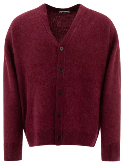 Kaptain Sunshine Deep Burgundy Alpaca Knit Cardigan
