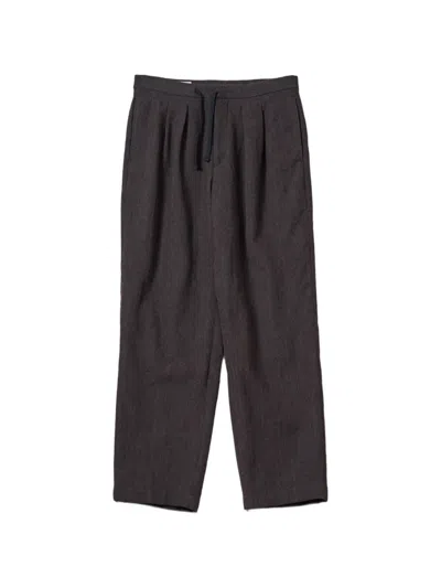 Kaptain Sunshine Easy Pleated Drawstring Trousers In Brown