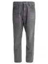Kaptain Sunshine Washed Grey Denim Jeans In Black