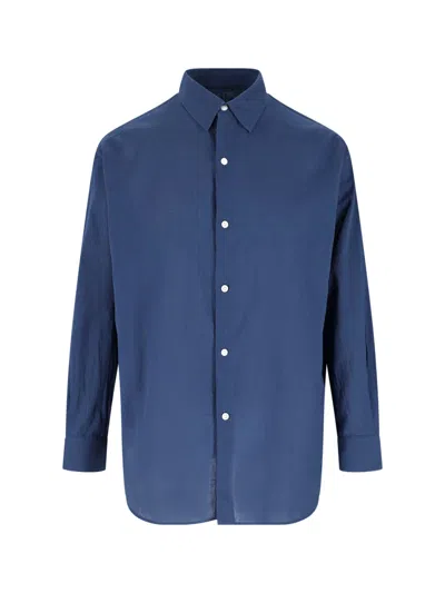 Kaptain Sunshine Kaptain-style 100% Cotton Shirt For Men In Blue