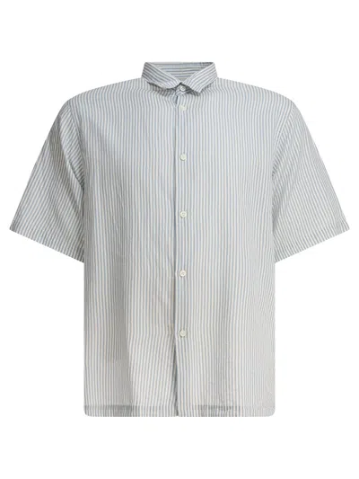 Kaptain Sunshine Light Blue Cotton Shirt In Gray