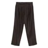 Kaptain Sunshine 2pleats Pinstripe-cuffed Trousers In Brown
